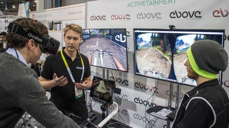 Ebove Virtual Bike Combines VR and Real Motion with Social Challenge