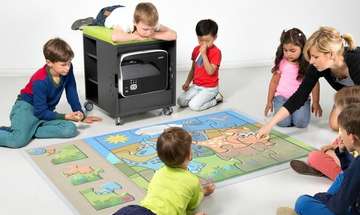 i3LIGHTHOUSE Interactive Floor Projector Promotes Learning Through Active Play in the Classrooom