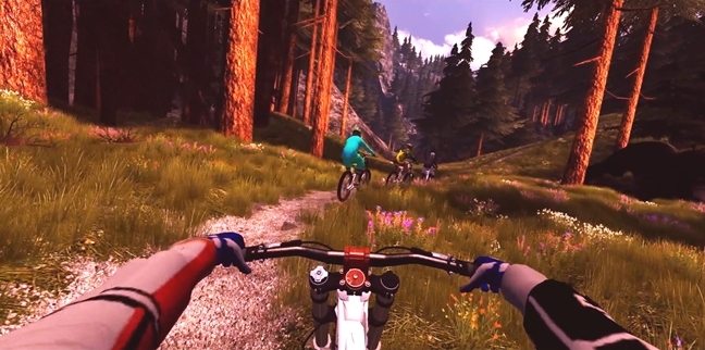 virtual cycling fitness game ebove